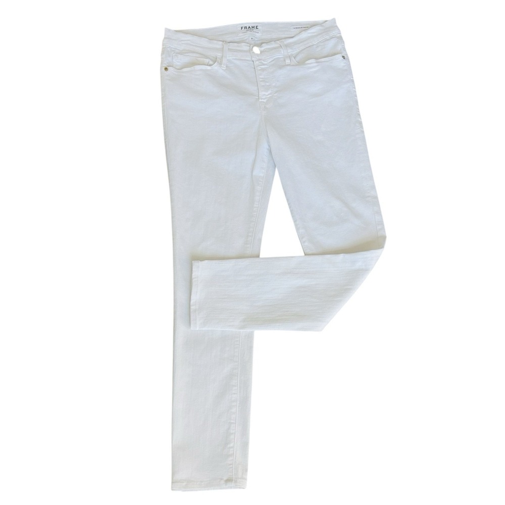 Womens Size 31 Frame Denim White Le Skinny de Jeanne Jeans Skinny Jeans